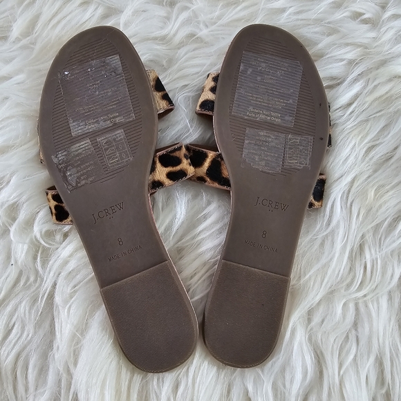NWOB J.Crew Cheetah Print Slide-on Sandals Women's Size 8M - Picture 6 of 9